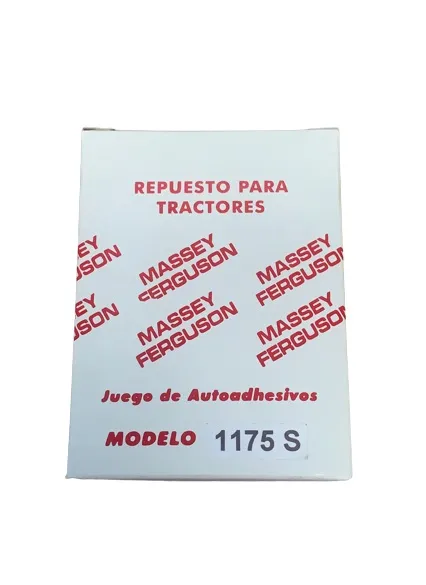 Juego Calcomanias MF 1175 S — código 1175S, Massey Ferguson
