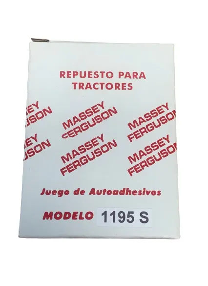 Juego Calcomanias MF 1195 S — código 1195S, Massey Ferguson