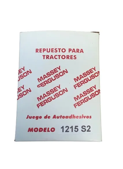 Juego Calcomanias MF 1215 S2 — código 1215S2, Massey Ferguson