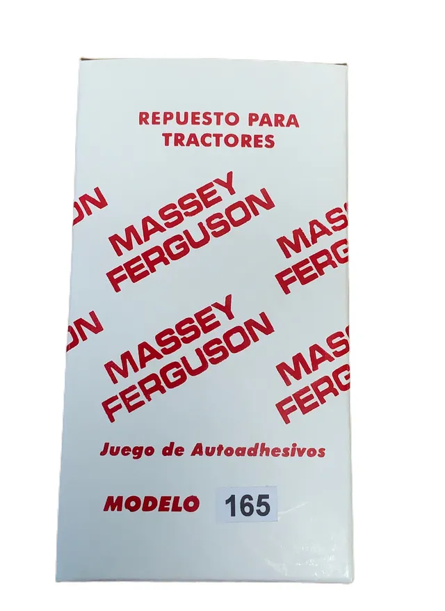Juego Calcomanias MF 165 — código 165, Massey Ferguson