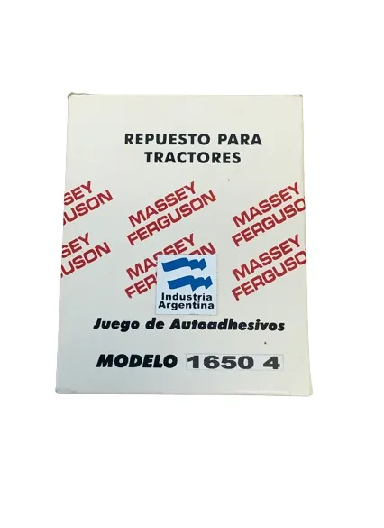 Juego Calcomanias — código 16504, Massey Ferguson