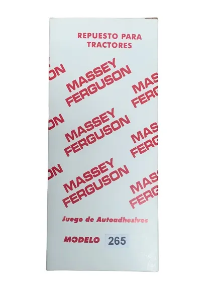 Juego Calcomanias MF 265 — código 265, Massey Ferguson