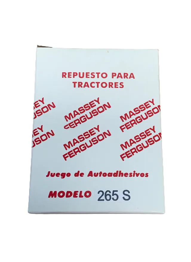 Juego Calcomanias MF 265 S — código 265S, Massey Ferguson