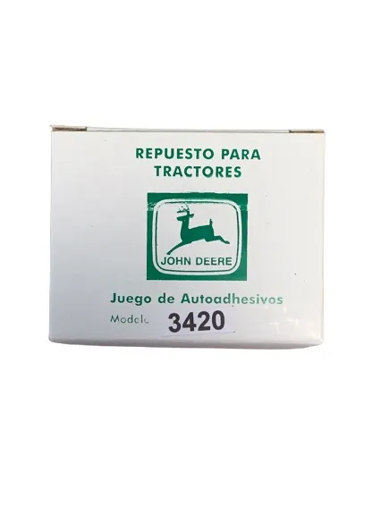 Juego Calcomanias JD 3420 — código 3420, John Deere