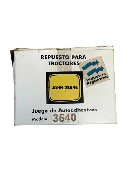 Juego Calcomanias JD 3540 — código 3540, John Deere
