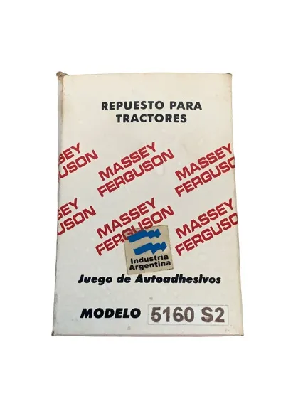 Juego Calcomanias MF 5160 S2 — código 5160S2, Massey Ferguson