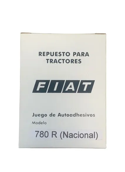 Jgo Calcomania Nacional — código 780R, Fiat